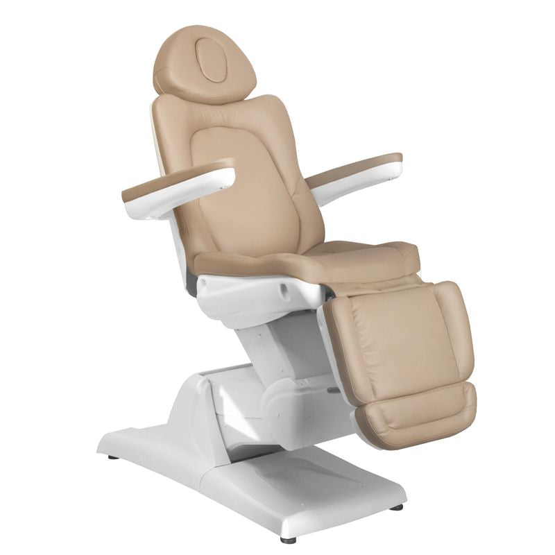 Kosmetikstuhl elektrisch verstellbar, Modell 870, 3 Motoren, cappuccino