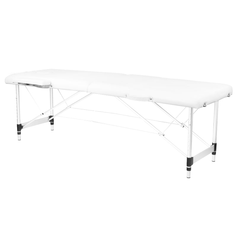 2-Segment-Massagetisch aus Aluminium, Komfort, weiß