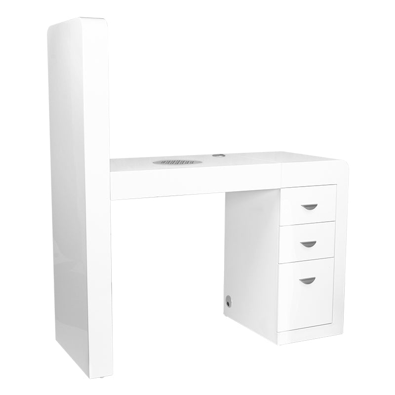 Kosmetiktisch 310 mit Kassettabsorber, weiß, links