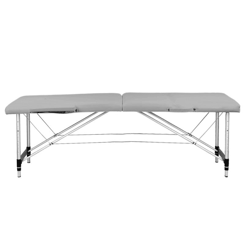 Faltbarer Massagetisch aus Aluminium, 2-Segment, grau