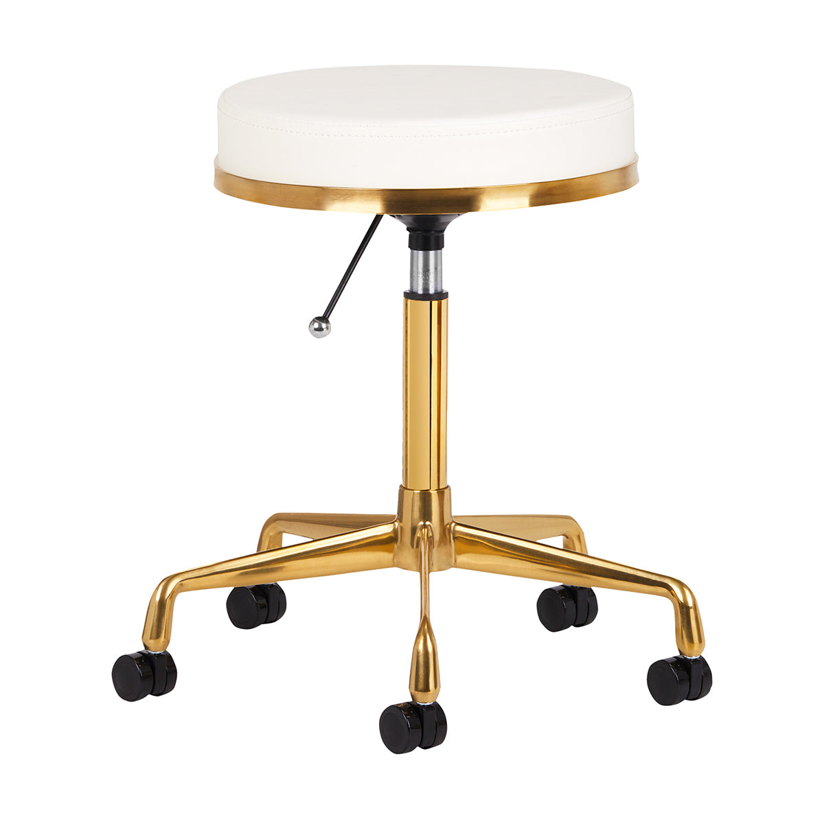 Kosmetik-Hocker H4, goldfarben/weiß