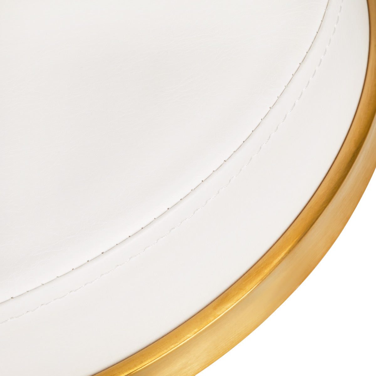 Kosmetik-Hocker H4, goldfarben/weiß