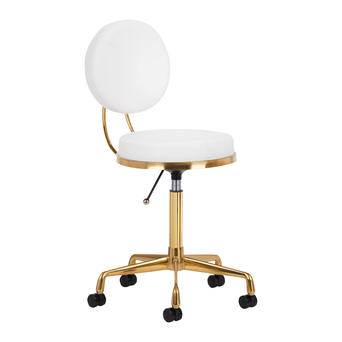 Kosmetik-Hocker H5 Gold-Weiß