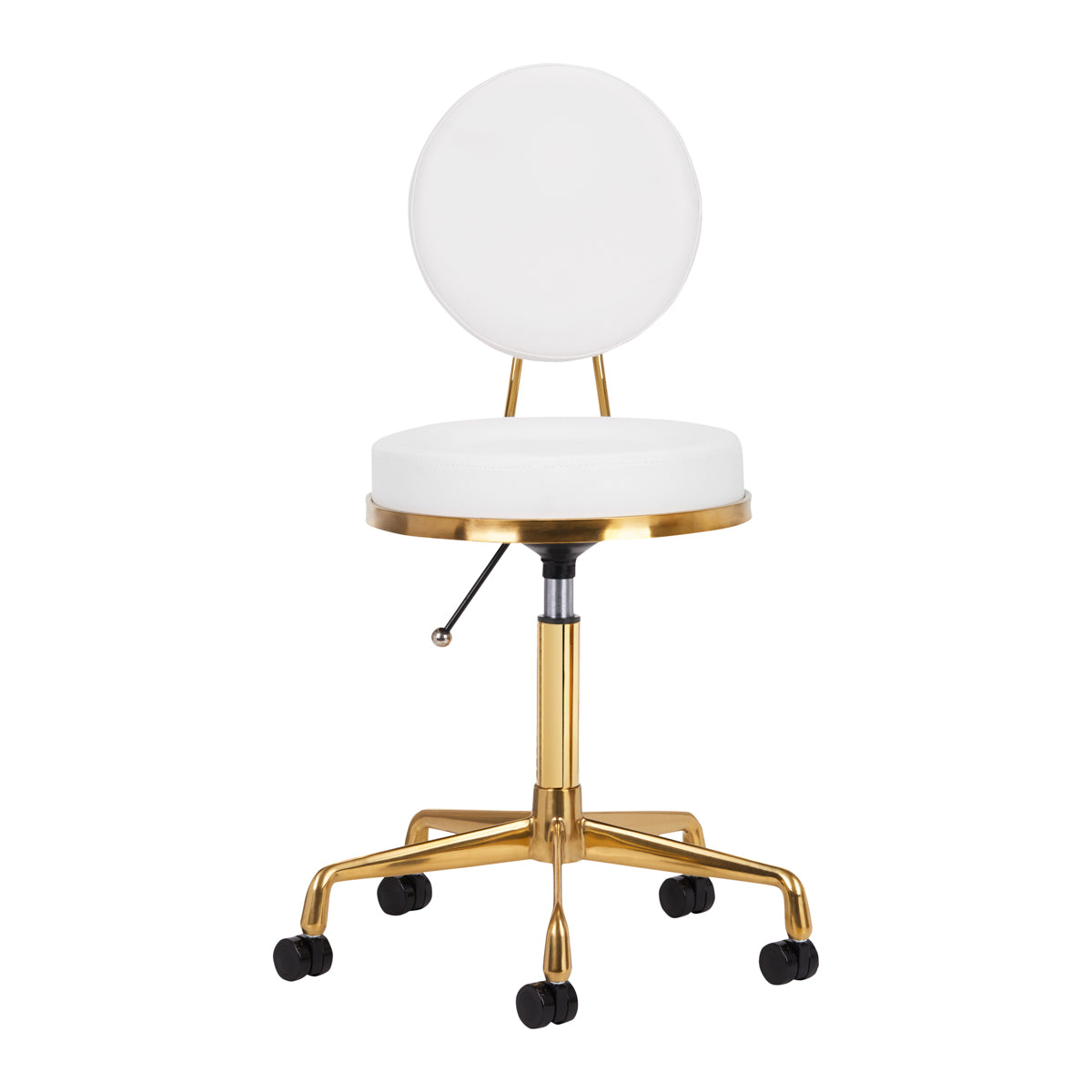 Kosmetik-Hocker H5 Gold-Weiß