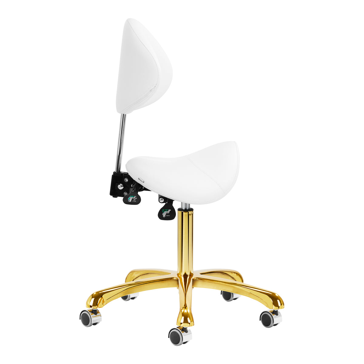 Kosmetikhocker 1004 Gold-Weiß