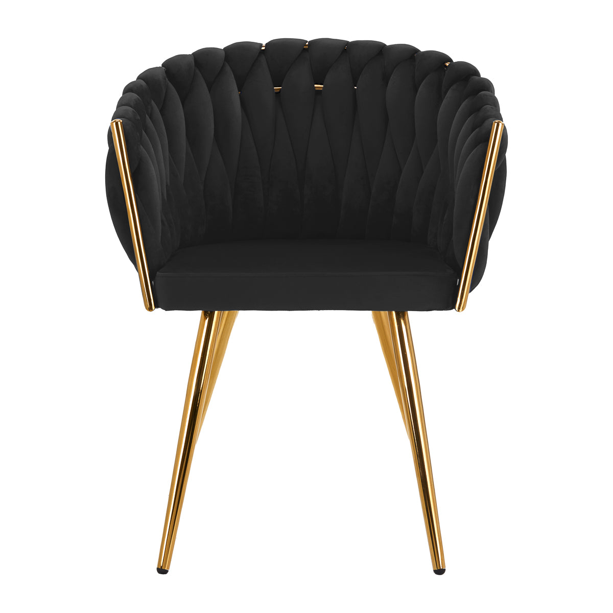Samt-Stuhl QS-GW06G, schwarz