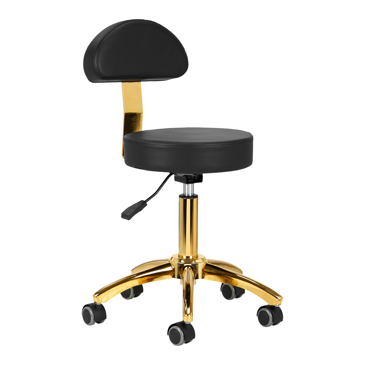Kosmetikhocker AM-304G – Gold/Schwarz