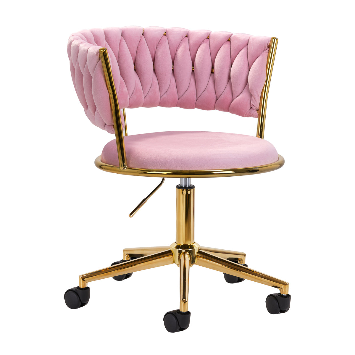 Schwenk-Sessel QS-GW01G Samt Rosa