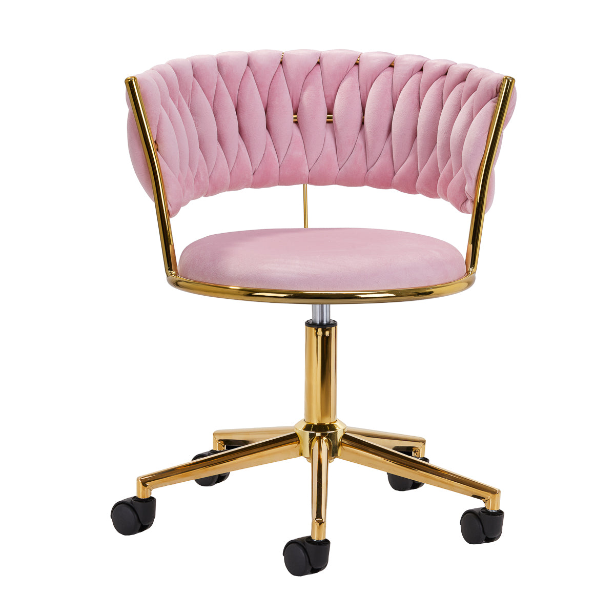Schwenk-Sessel QS-GW01G Samt Rosa
