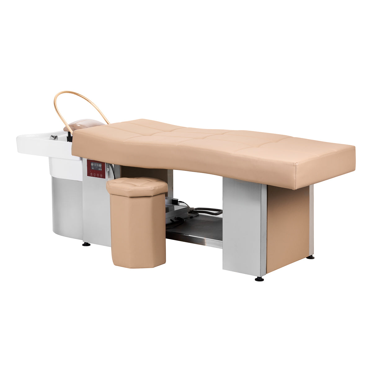 Beige Liege mit integrierter Waschstation Head Spa 017