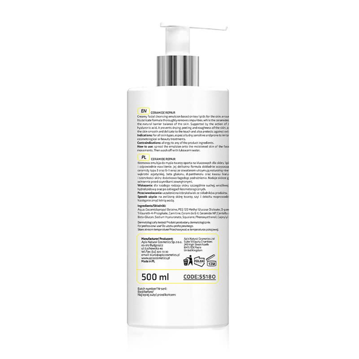 Ceramide Repair – Milde Emulsionsreinigung für das Gesicht mit Ceramiden und Beta-Glukan, 500 ml
