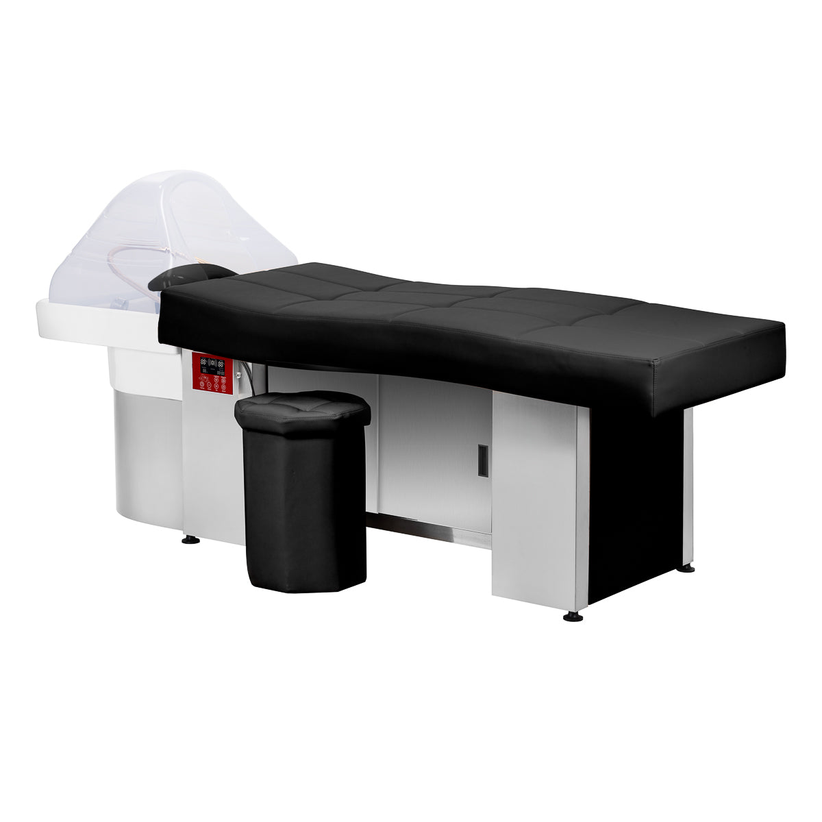 Behandlungsliege mit integrierter Kopfwaschanlage Head Spa 017B, schwarz