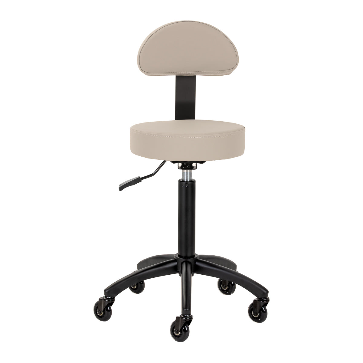 Friseurstuhl D026 grau-beige