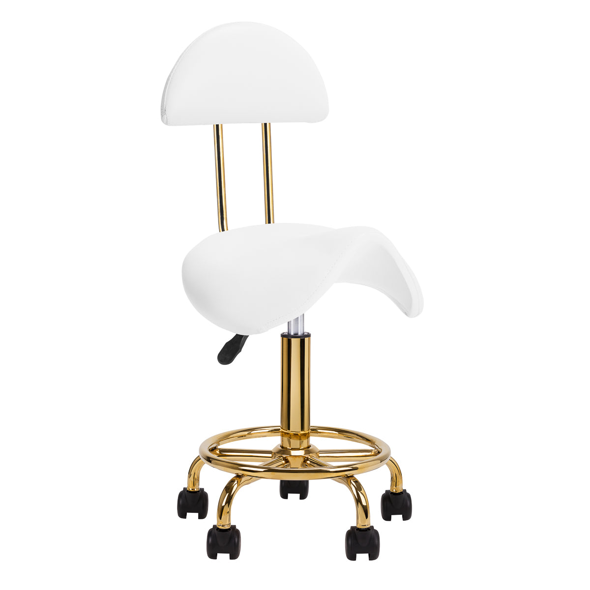 Kosmetikhocker 6001-G Gold - Weiß, 2. Wahl
