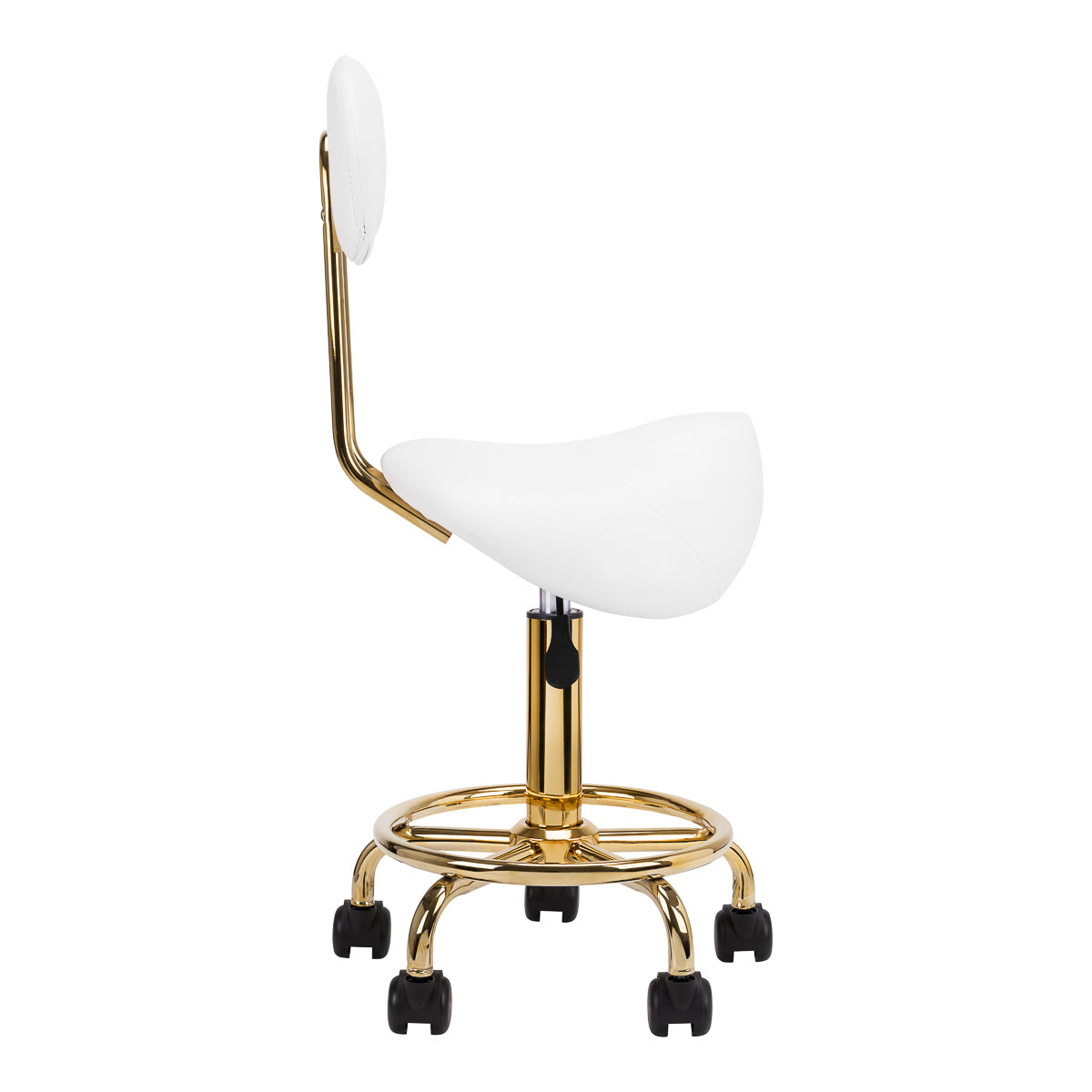 Kosmetikhocker 6001-G Gold - Weiß, 2. Wahl